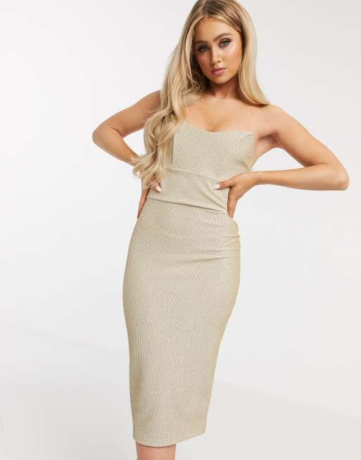 Beige 2025 bandeau dress