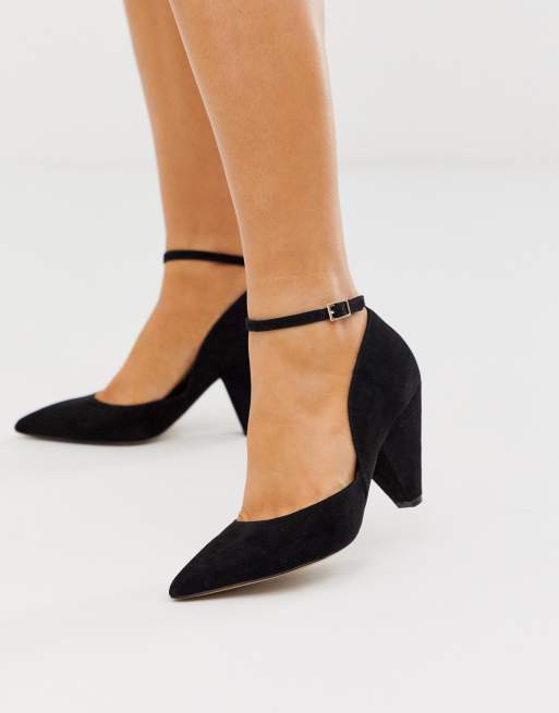 ASOS DESIGN - Speak Out - Chaussures pointues à talon mi-haut - Noir