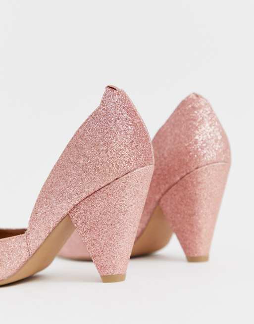 Scarpe tacco deals glitter rosa