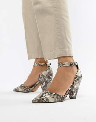 asos design speakeasy pointed mid heels