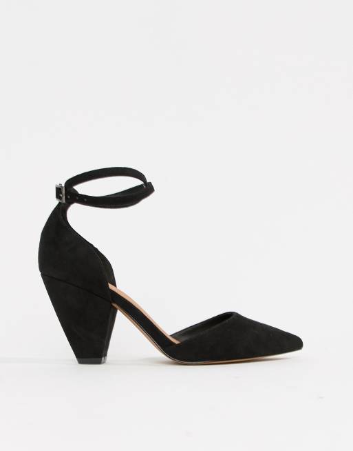 Asos design speakeasy store pointed mid heels