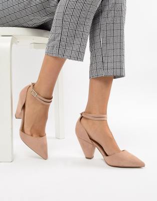 ASOS DESIGN Speakeasy pointed mid heels 