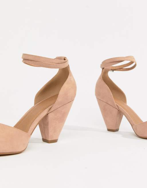 Asos design speakeasy store pointed mid heels