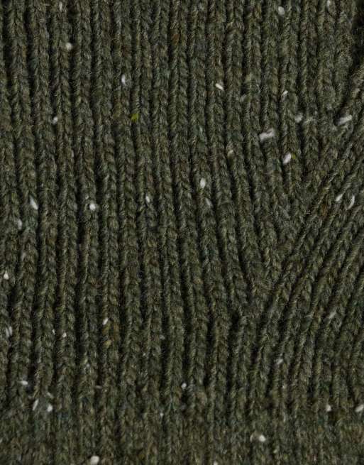ASOS DESIGN speckled ribbed gloves in green, 3 of 3