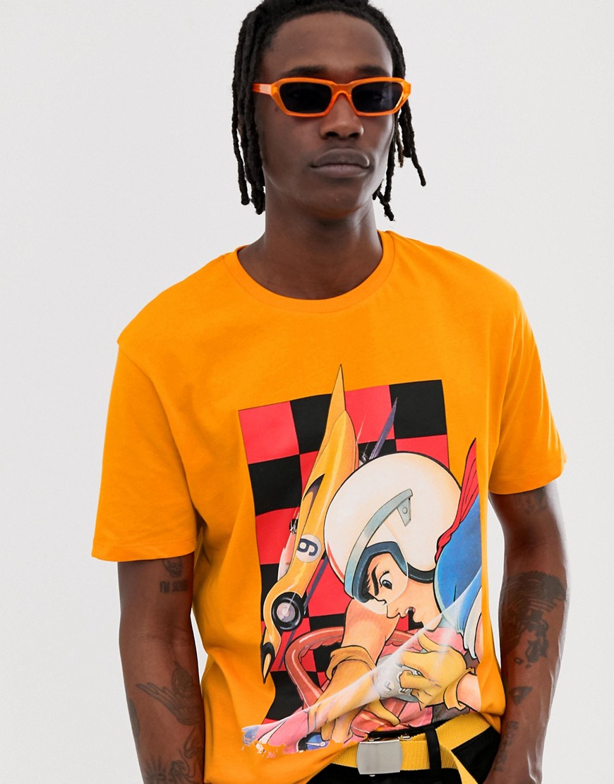 ASOS DESIGN – Speed Racer – T-shirt i avslappnad passform-Orange