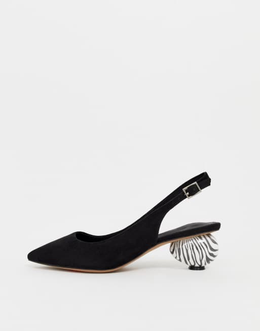 ASOS DESIGN Sphere slingback ball heels ASOS