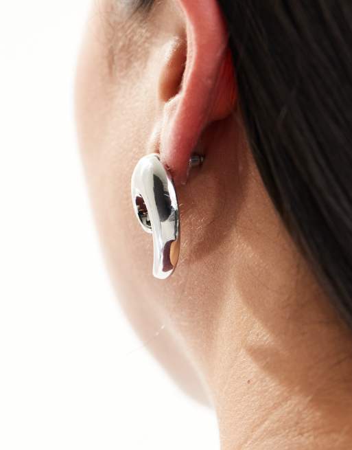 ASOS DESIGN – Spiralne kolczyki wkrętki w odcieniu srebra, 3 z 3