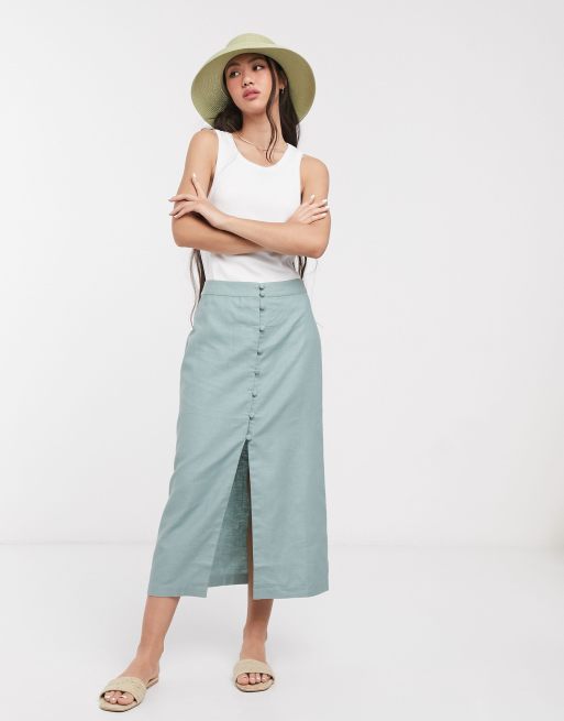 Asos hotsell button skirt