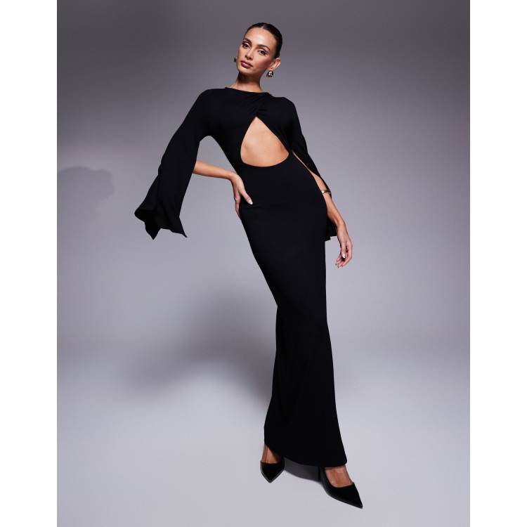 bias cut angel sleeve maxi dress boohoo Women's Petite Bias Cut Angel Sleeve Maxi Dress - Red