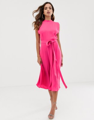 high split midi dress