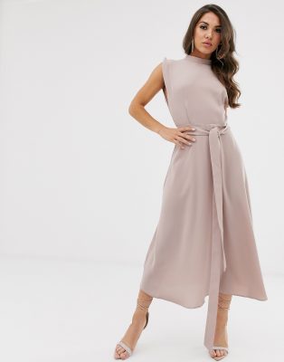 asos high neck midi dress