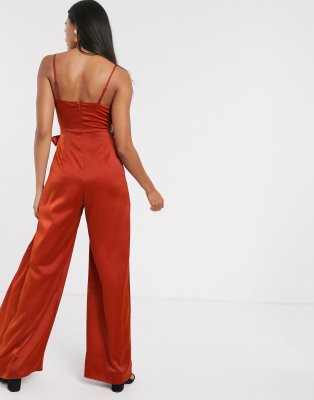 satin cami jumpsuit