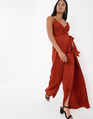 satin cami jumpsuit