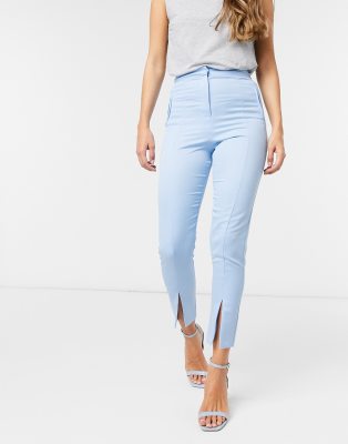 navy blue skinny trousers womens