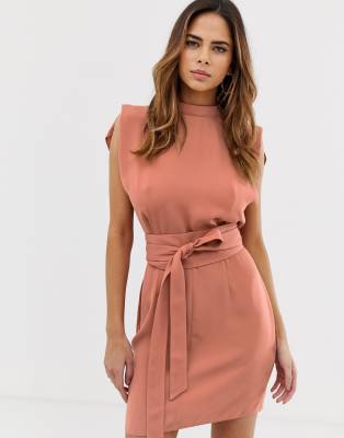 asos peach dress