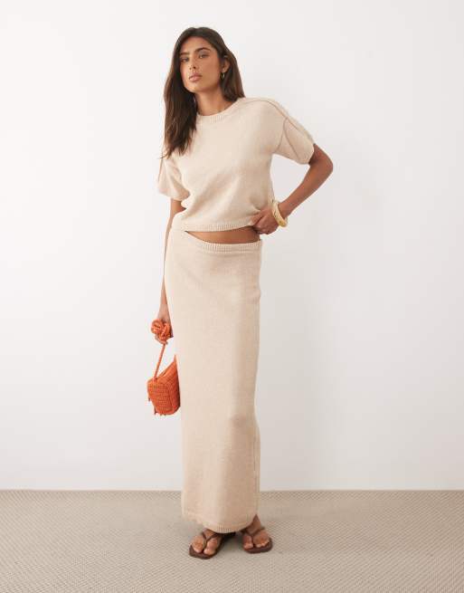 ASOS DESIGN – Zestaw z bawełnianej dzianiny bouclé w kolorze écru, 3 z 3
