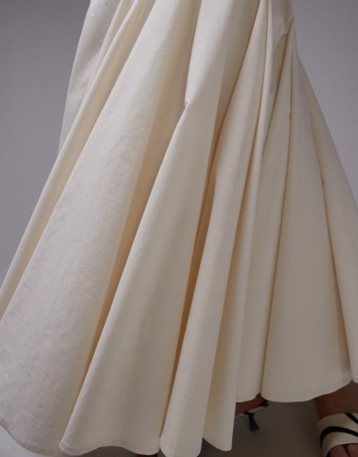 ASOS DESIGN – Spódnica maxi z obniżonym stanem i wstawkami w kolorze ecru, 5 z 5