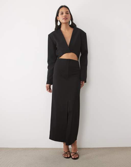 ASOS DESIGN – Czarna krótka marynarka z głębokim dekoltem, 3 z 3