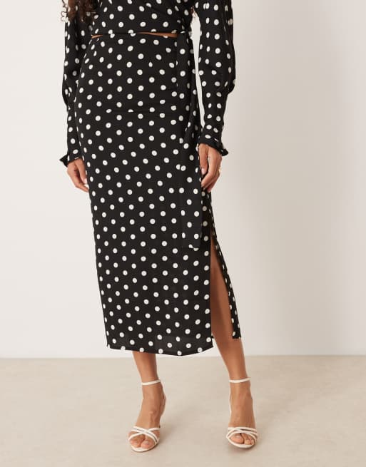 ASOS DESIGN – Spódnica midi w groszki, część zestawu, 4 z 5