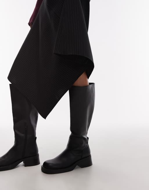 ASOS DESIGN – Spódnica midi w prążki z obniżonym dołem w stylu lat 90., 3 z 5