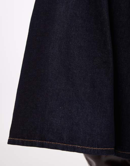 ASOS DESIGN – Spódnica midi z godetami w kolorze indygo, 5 z 5
