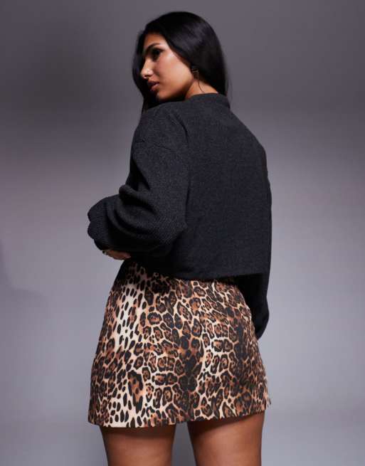 ASOS DESIGN – Spódnica mini w panterkę, 2 z 5