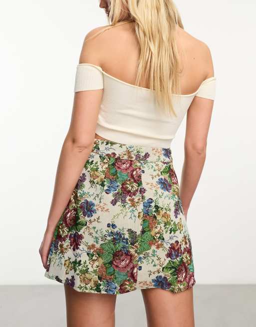 ASOS DESIGN – Spódnica mini w żakardowy tapetowy wzór, 4 z 5