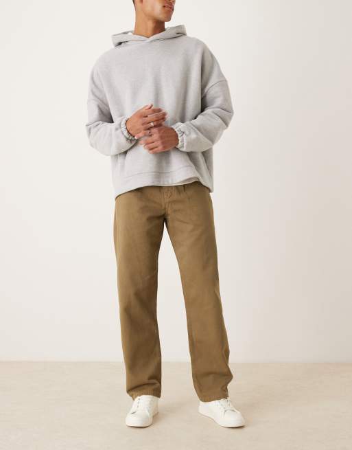 ASOS DESIGN – Spodnie baggy z zakładkami w kolorze khaki, 2 z 5