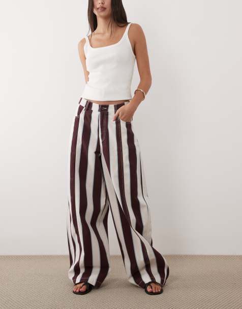 ASOS DESIGN – Spodnie barrel w paski - view 1