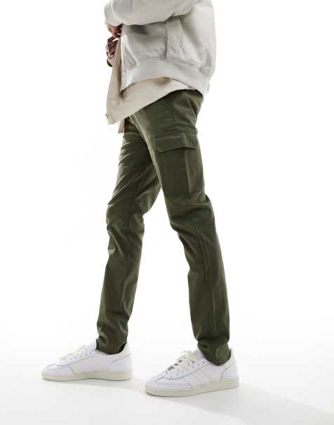 ASOS DESIGN – Spodnie bojówki o obcisłym kroju w kolorze khaki - view 1