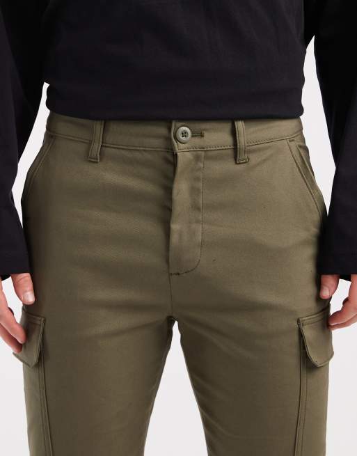 ASOS DESIGN – Spodnie bojówki o obcisłym kroju w kolorze khaki, 5 z 5