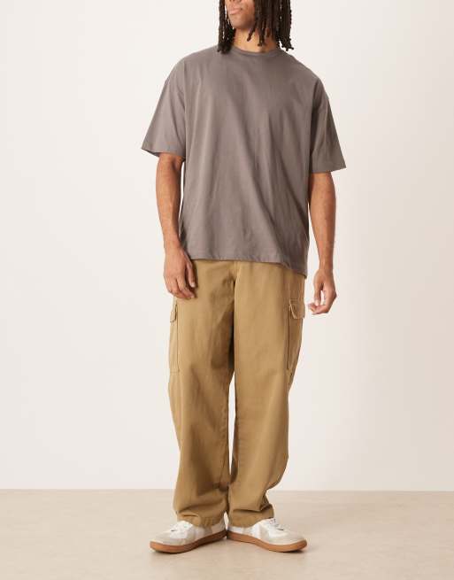 ASOS DESIGN – Spodnie bojówki o prostym kroju w kolorze khaki, 2 z 5