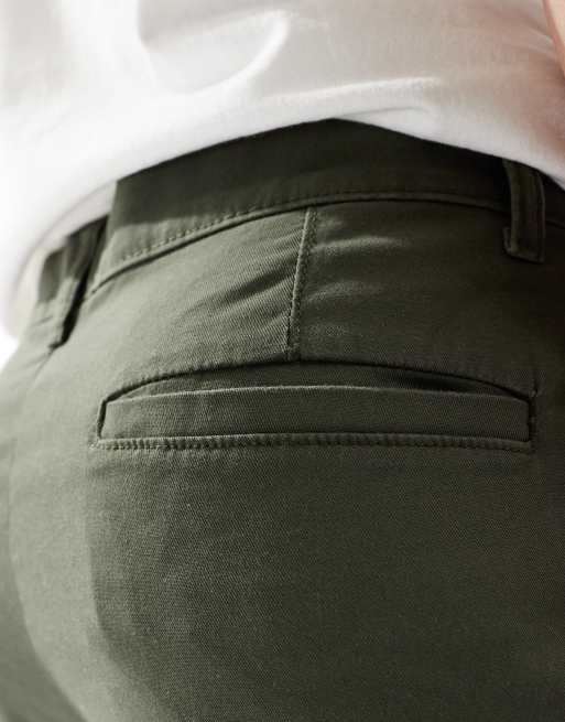 ASOS DESIGN – Spodnie chino o dopasowanym kroju w kolorze khaki, 2 z 5