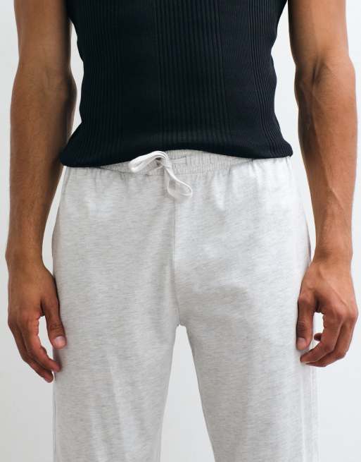 ASOS DESIGN spodnie domowe w jasnoszarym melanżu, 4 z 5
