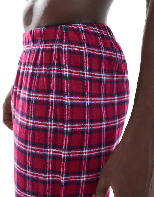 ASOS DESIGN – Spodnie dresowe w czerwoną kratę, 3 z 4