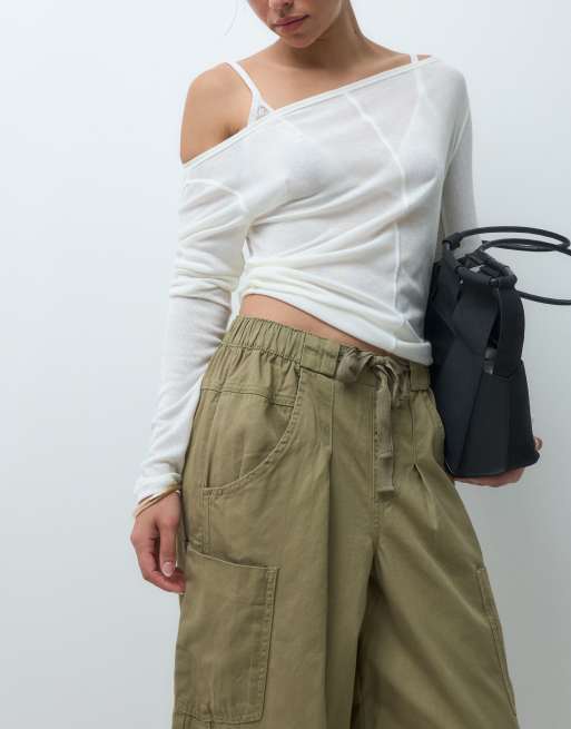 ASOS DESIGN spodnie utility o dużej objętości w kolorze khaki, 3 z 5