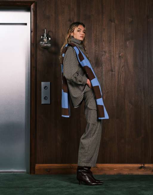 ASOS DESIGN – Spodnie w kratę w stylu utility, część zestawu