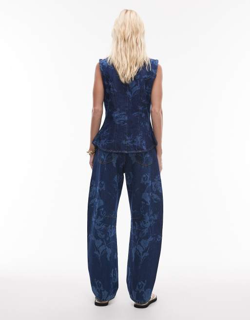 ASOS DESIGN – Spodnie z baryłkowymi nogawkami i kwiatowym wzorem, 2 z 5