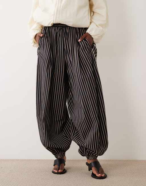 ASOS DESIGN spodnie z bocznym lampasem w cienkie paski, 4 z 5