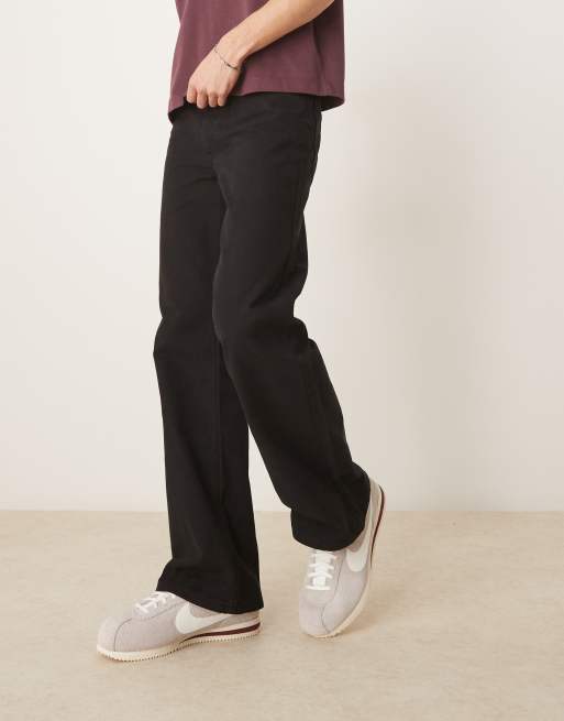 ASOS DESIGN – Spodnie z rozszerzanymi nogawkami w spranym czarnym kolorze, 2 z 5