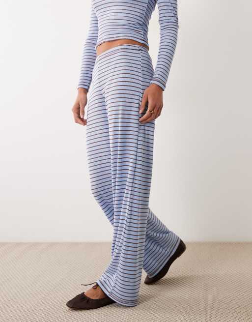 ASOS DESIGN – Spodnie z szerokimi nogawkami w paski, część zestawu, 2 z 5