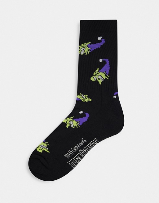 ASOS DESIGN sport sock with all over disenchantment design