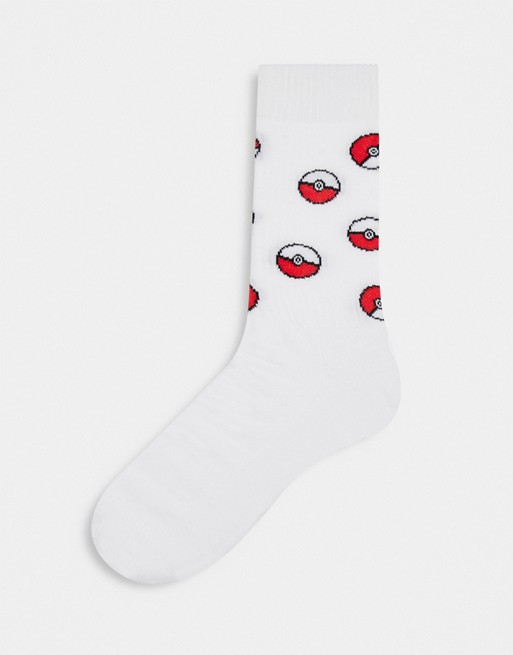 ASOS DESIGN sport socks with pokeball design
