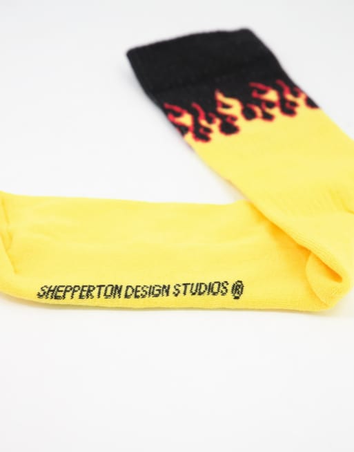 Off white flame outlet socks