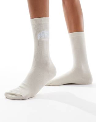 ASOS DESIGN - Sportsocken mit Paris-Schriftzug-Schwarz