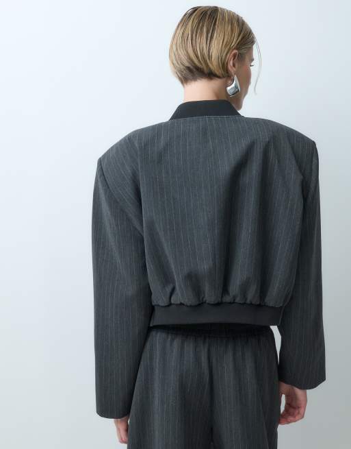 ASOS DESIGN sporty skræddersyet cropped bomberjakke, 4 af 5