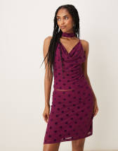 ASOS DESIGN Kingfisher leather ruched over the knee boots with buckles in burgundy
