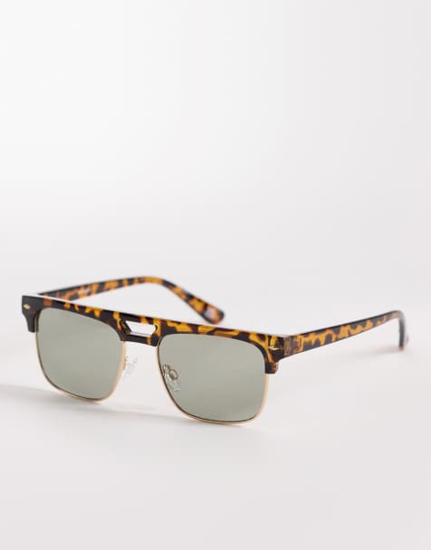 ASOS DESIGN – Spräckliga solglasögon i retrostil med rökfärgade glas - view 1