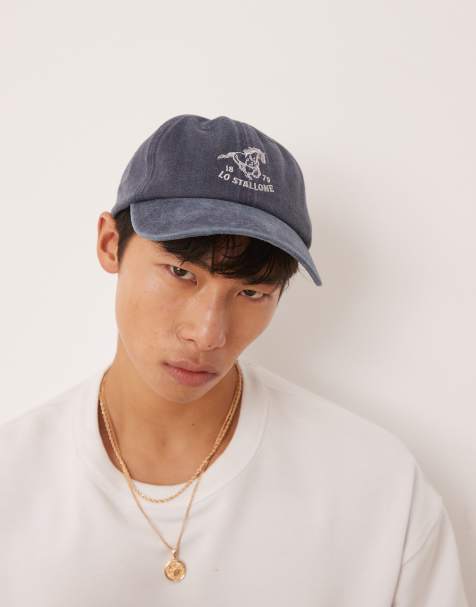 ASOS DESIGN – Sprana niebieska czapka z daszkiem z grafiką konia - view 1