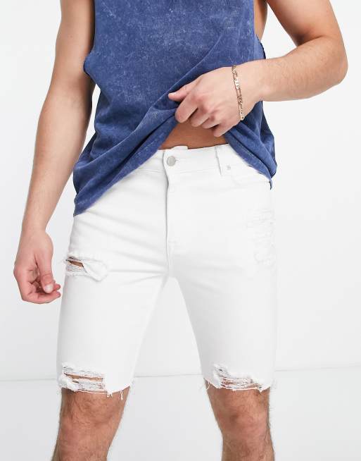 Raw hem hot sale shorts mens